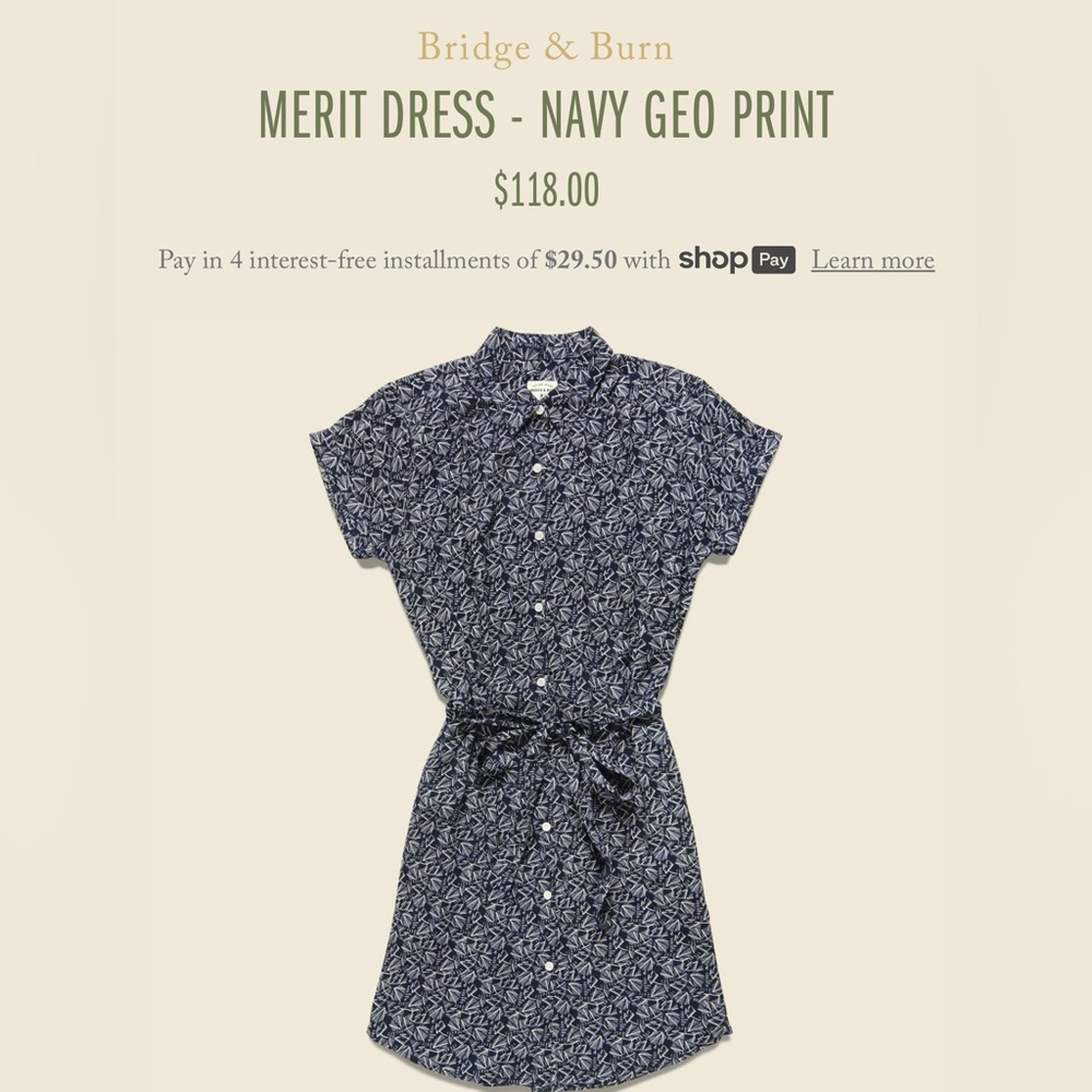 Bridge & Burn Merit Dress Navy Geo Print large